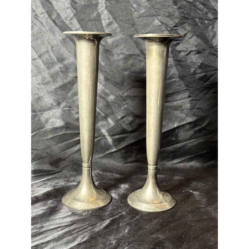 Vintage Leonard Silverplate Candlestick Made Italy 7" Tall Taper Candle Holder